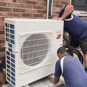 Ductless air conditioning installation