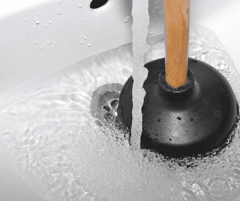 plunging clogged sink drain